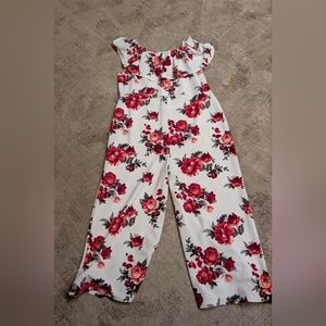 Floral Ruffle Jumpsuit Like New